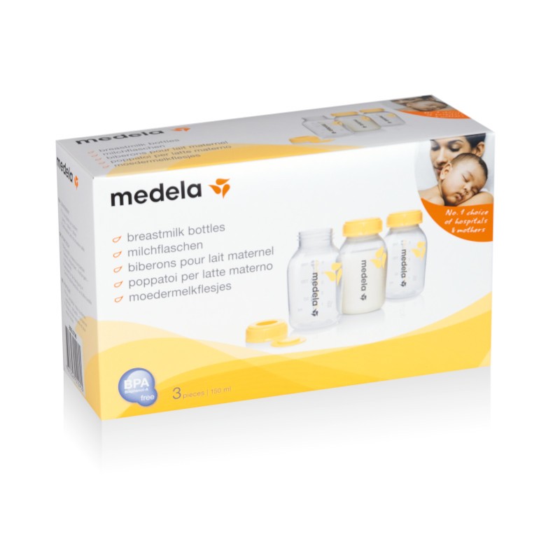 Medela Biberones de 150 ml sin BPA Pack 3 unidades-1
