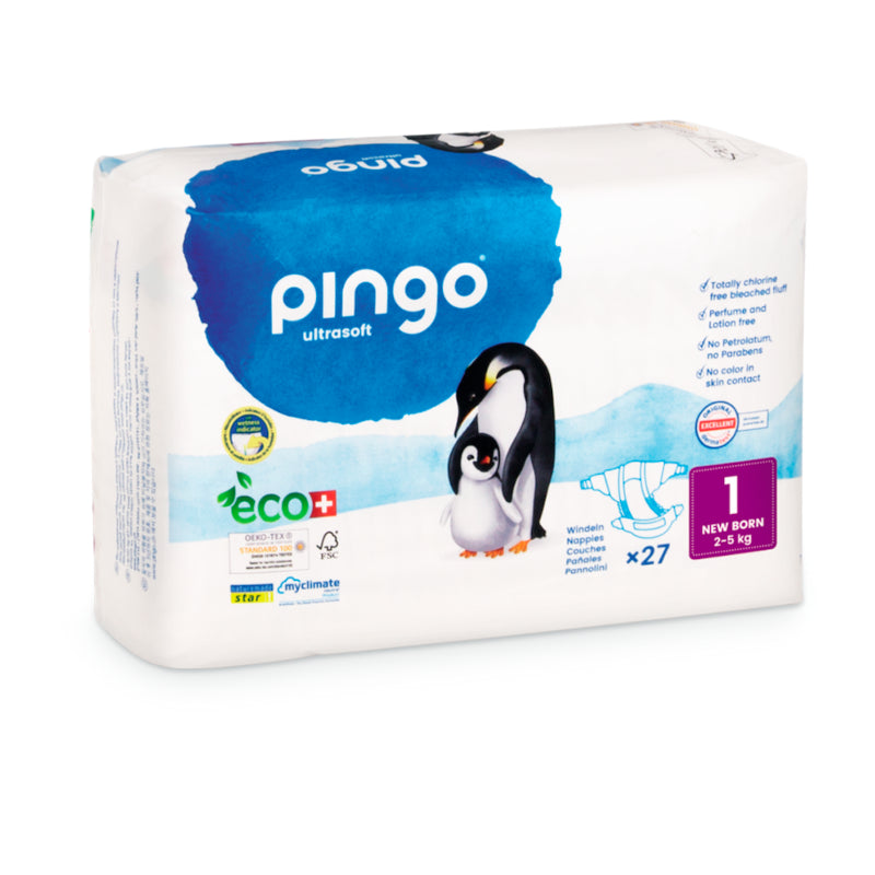 Pingo Pañales Ecológicos New Born Talla 1 27 uds-1