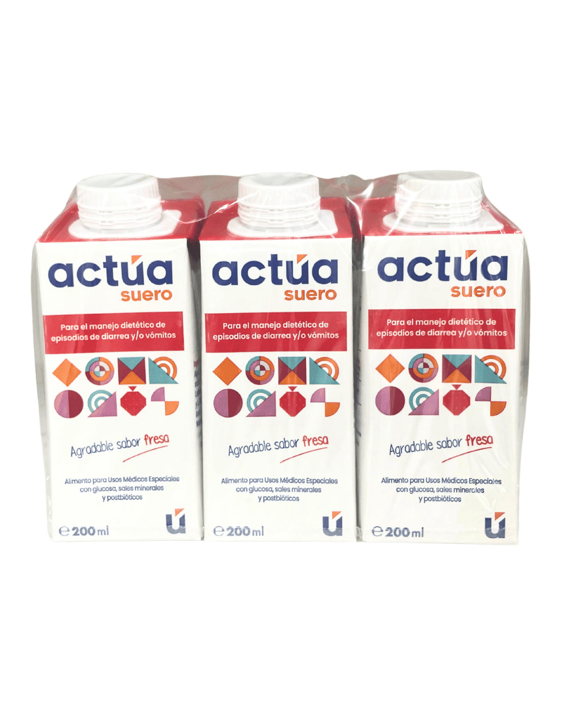 Actua Suero Oral Sabor Fresa 3x200 ml-1