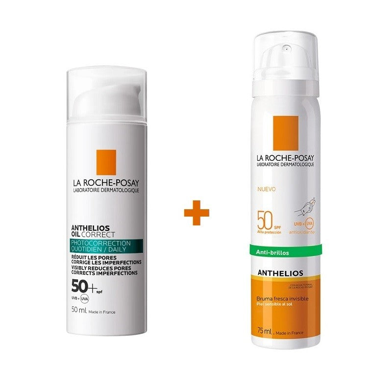 ANTHELIOS Oil Correct Gel-Crema (SPF50+) + Bruma Facial Anti-Brillos (SPF50+)-1