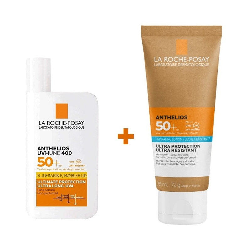 ANTHELIOS UV-MUNE 400 Fluido Invisible (SPF50+) + Leche Solar Sin Perfume SPF50+-1