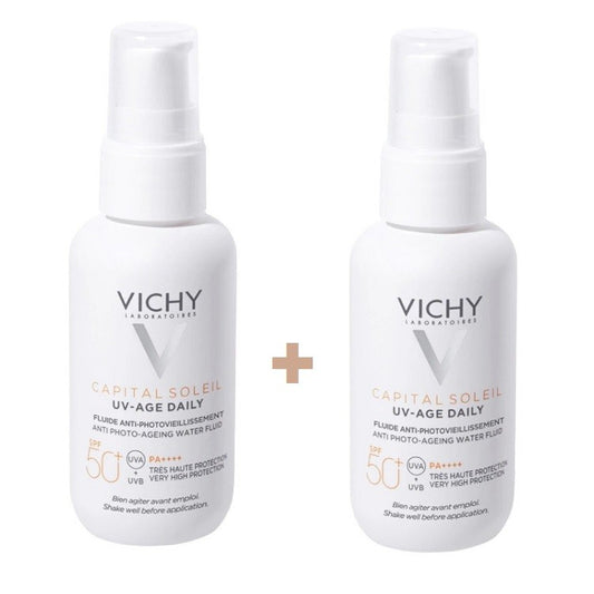 VICHY Capital Soleil UV-AGE Daily SPF50+ Water Fluid DUPLO 2x40ml-1