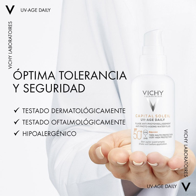 VICHY Capital Soleil UV-AGE Daily SPF50+ Water Fluid DUPLO 2x40ml-12
