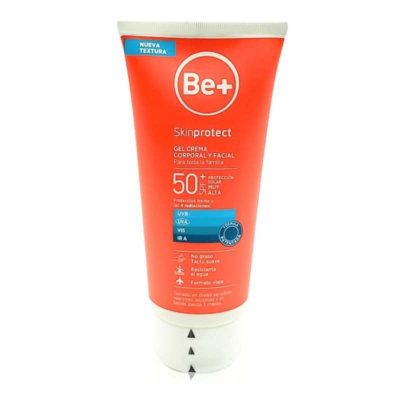 BE+ SkinProtect Gel Crema corporal y facial SPF50+ (100ml)-1
