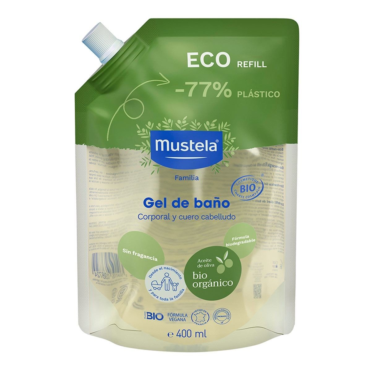 MUSTELA BIO Gel Champú Refill 400ml-1