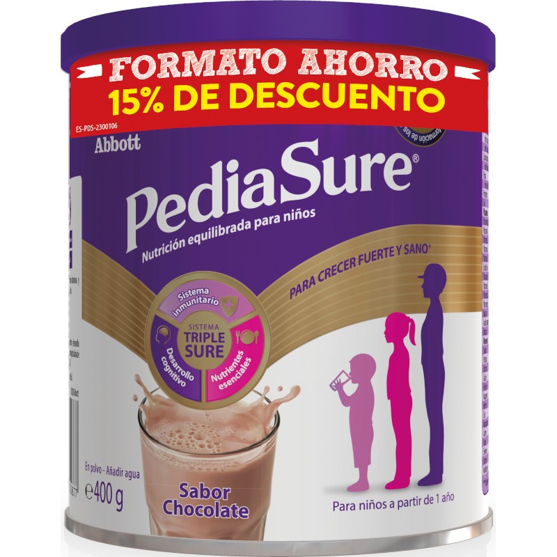 PediaSure Polvo Chocolate Formato Ahorro 15% dcto 400gr-1