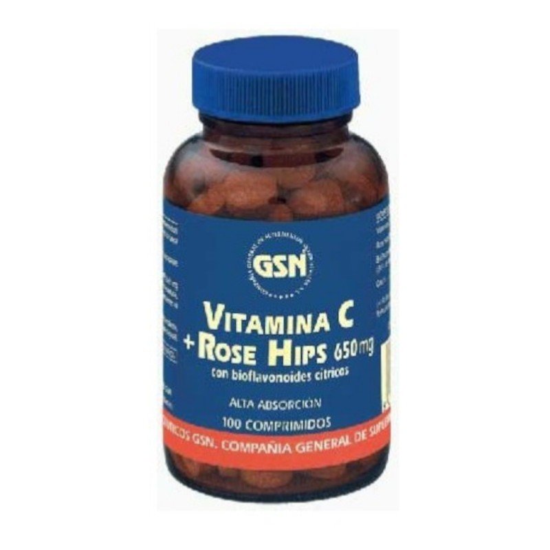 Gsn Vitamina C + Rose Hips 650 g 100 Comprimidos-1