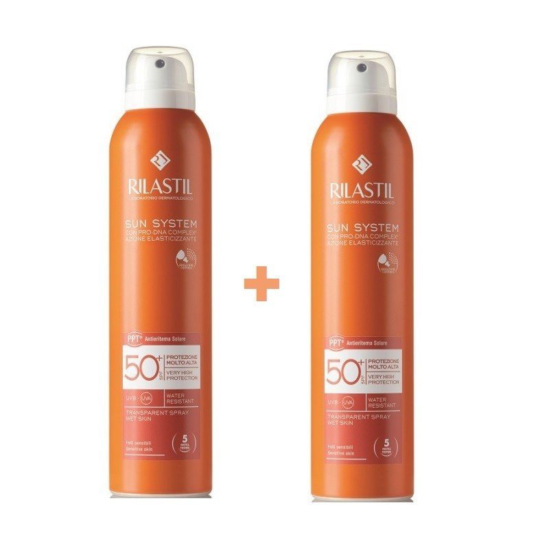 RILASTIL SUN SYSTEM Spray Transparente SPF50+ DUPLO 2x200ml SUNLAUDE-1