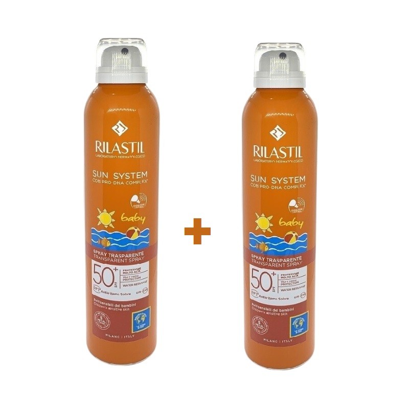 RILASTIL SUN SYSTEM Baby Spray Transparente 360 SPF50+ DUPLO 2x200ml SUNLAUDE-1