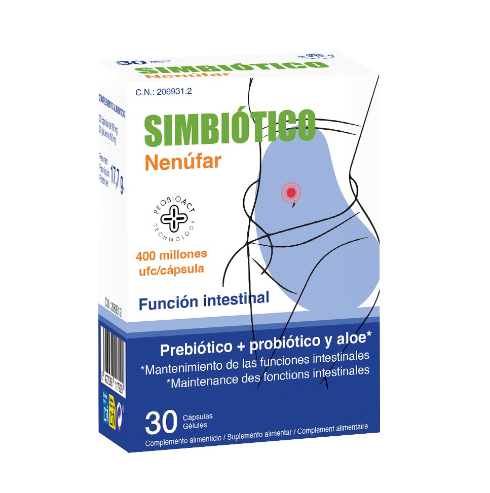 Bioserum Simbiótico Nenúfar Prebiótico+Probiótico 30 Cápsulas-1