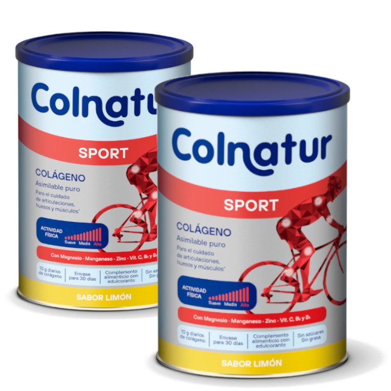 COLNATUR Sport Limón Colágeno Soluble DUPLO 2x360g-1