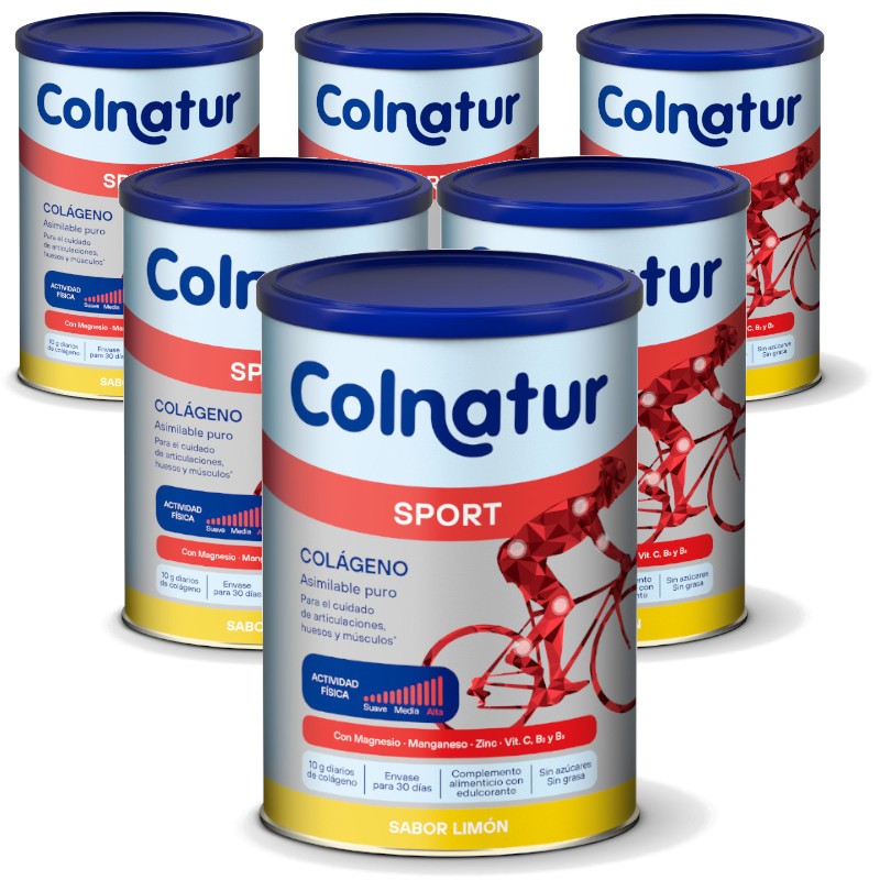 COLNATUR Sport Limón Colágeno Soluble PACK 6x345g-1