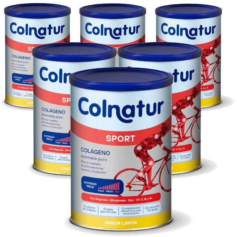 COLNATUR Sport Limón Colágeno Soluble PACK 6x345g-1