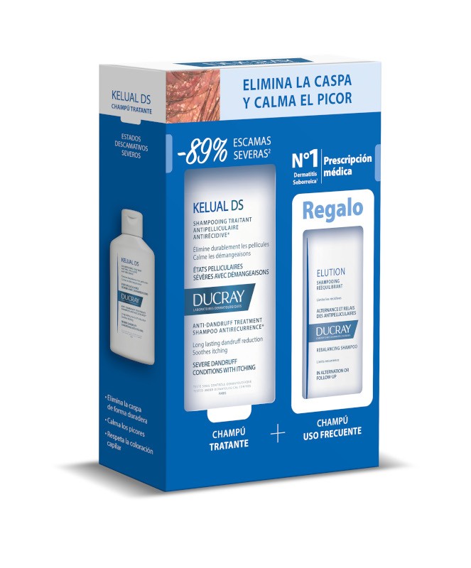 Ducray Pack Kelual Ds Ch+Elucion 100ml-1