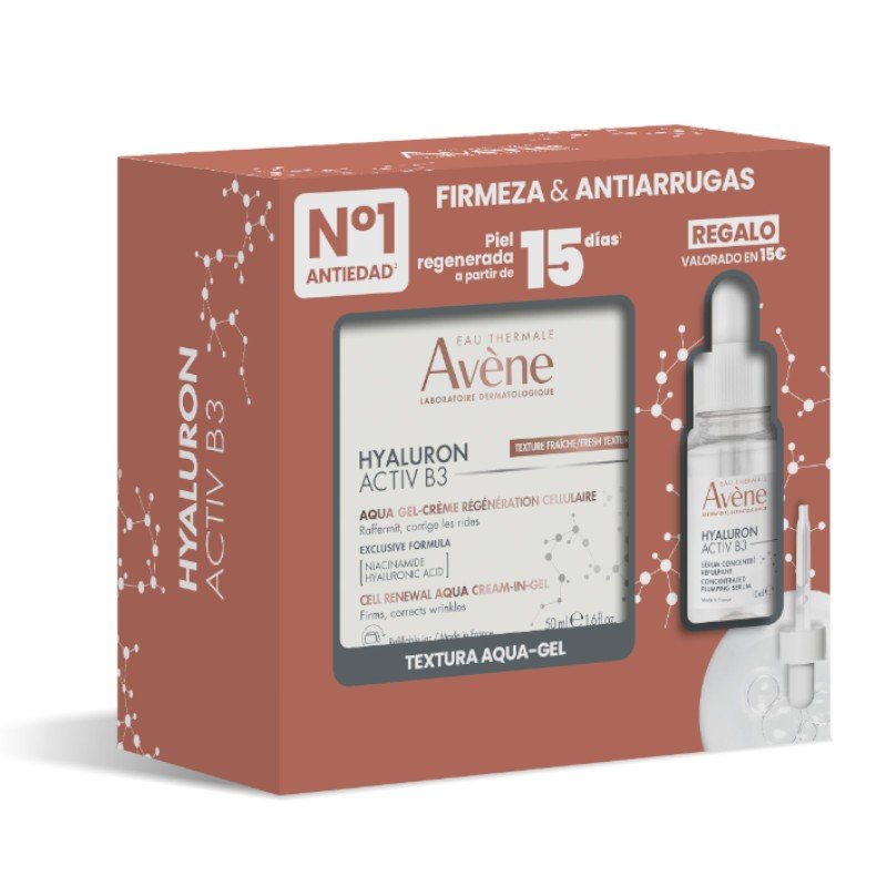 Avène Hyaluron Activ b3 Aqua Gel Crema Regeneradora Celular 40ml + REGALO Sérum 10ml-1