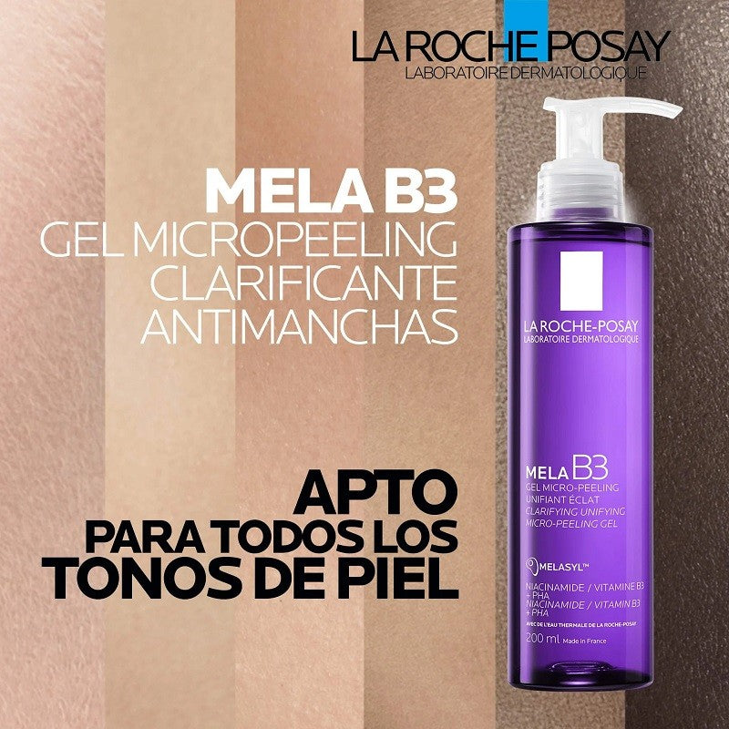LA ROCHE POSAY Mela B3 Gel Limpiador Facial Exfoliante Antimanchas 200ml-5
