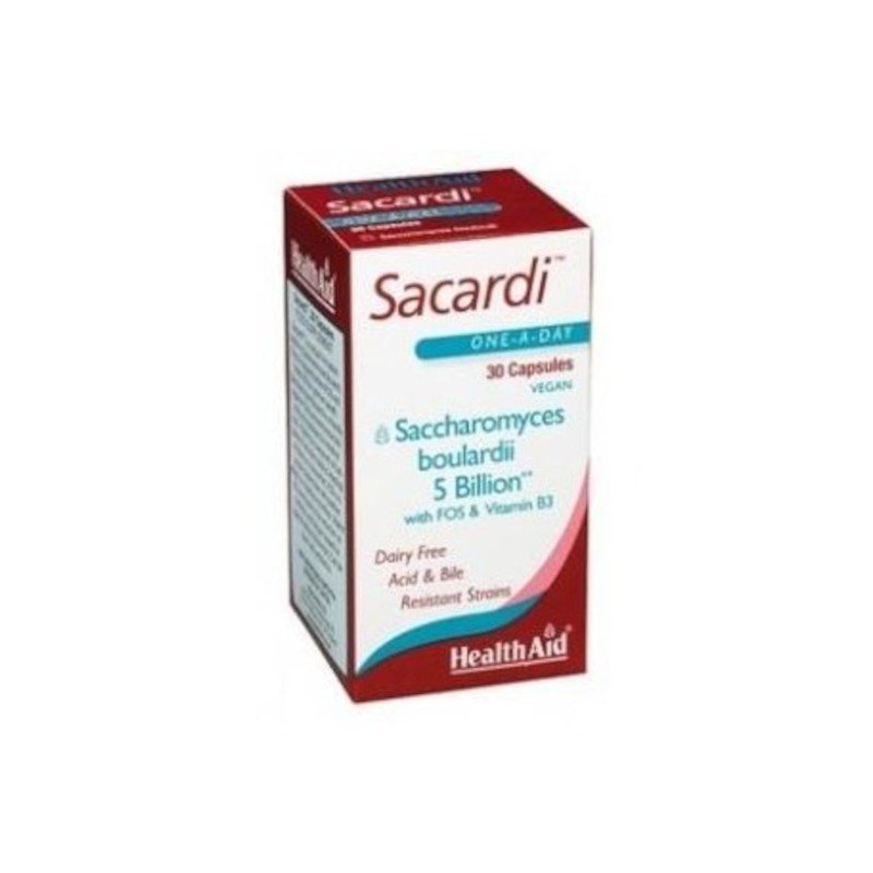 Health Aid Sacardi (Sacchormyces Boulardii) 30 Cápsulas-1