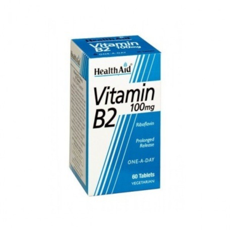 Health Aid Vitamina B2 (Riboflavina) 100 mg 60 Comprimidos-1
