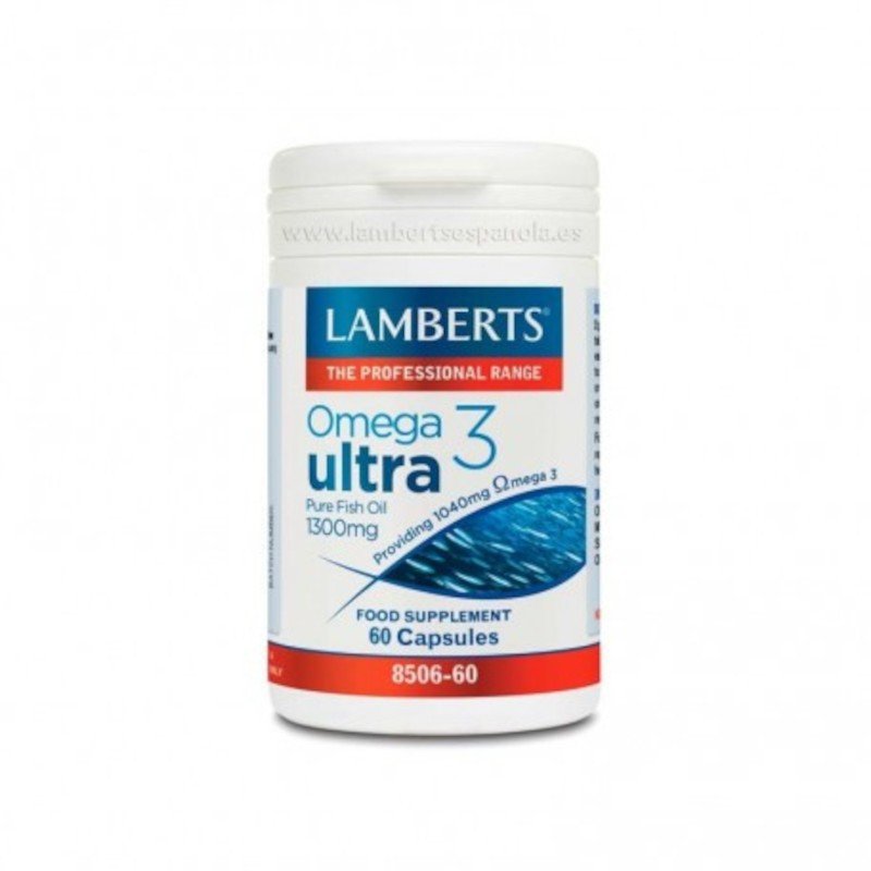 Lamberts Omega 3 Ultra Aceite de Pescado Puro 1300 mg 60 Cápsulas-1