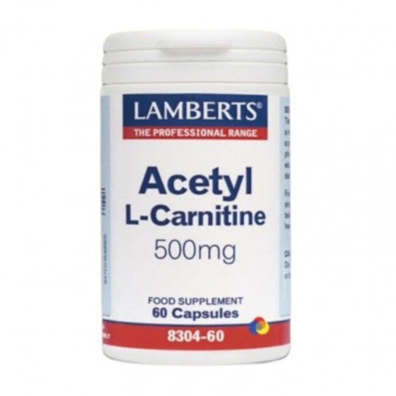 Lamberts L-Acetil Carnitina 500 mg 60 Cápsulas-1