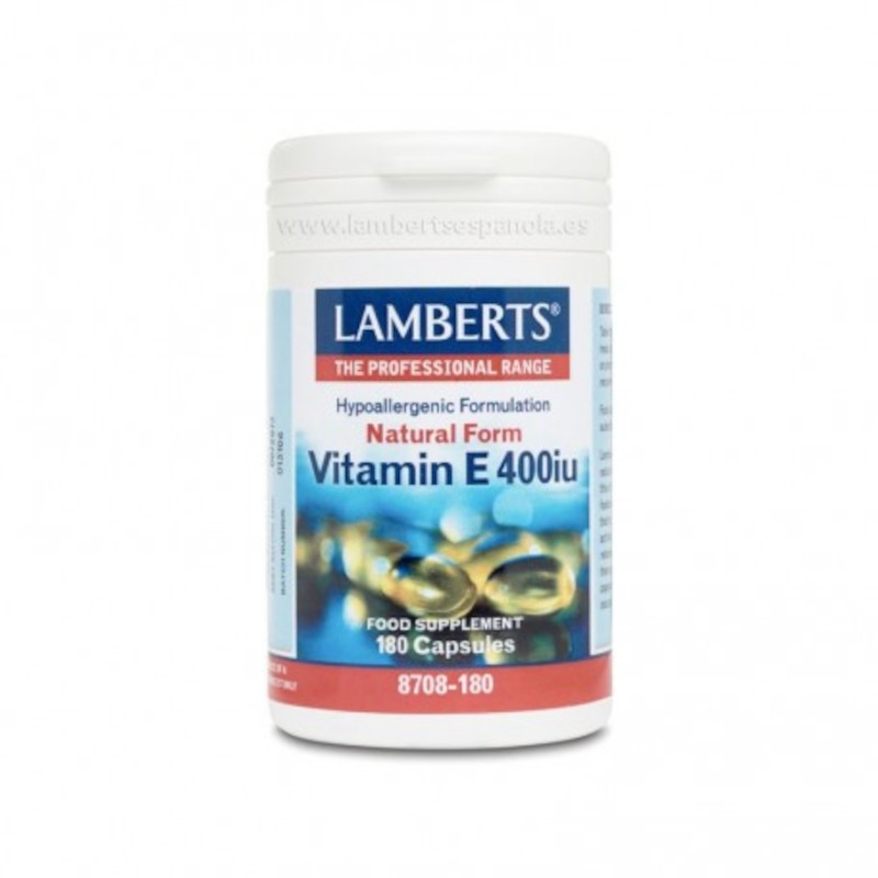 Lamberts Vitamina E Natural 400 UI 180 Cápsulas-1
