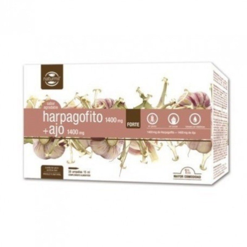 Naturmil Harpagofito + Ajo Forte 1400 mg 20 Ampollas-1