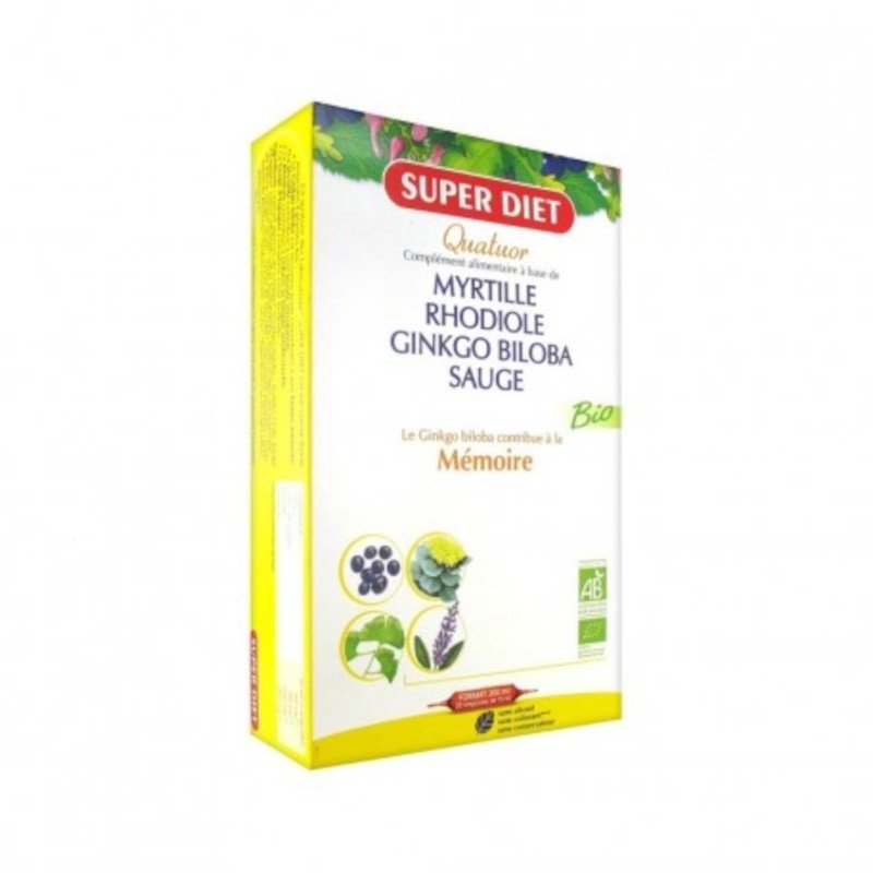 Superdiet Cuarteto Bacopa Memoria Bio 20 Ampollas-1