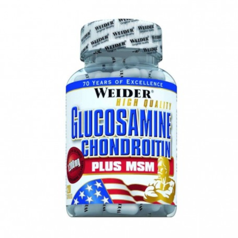 Weider Weider Glucosamina Chondroitine + MSM 120 Cápsulas-1