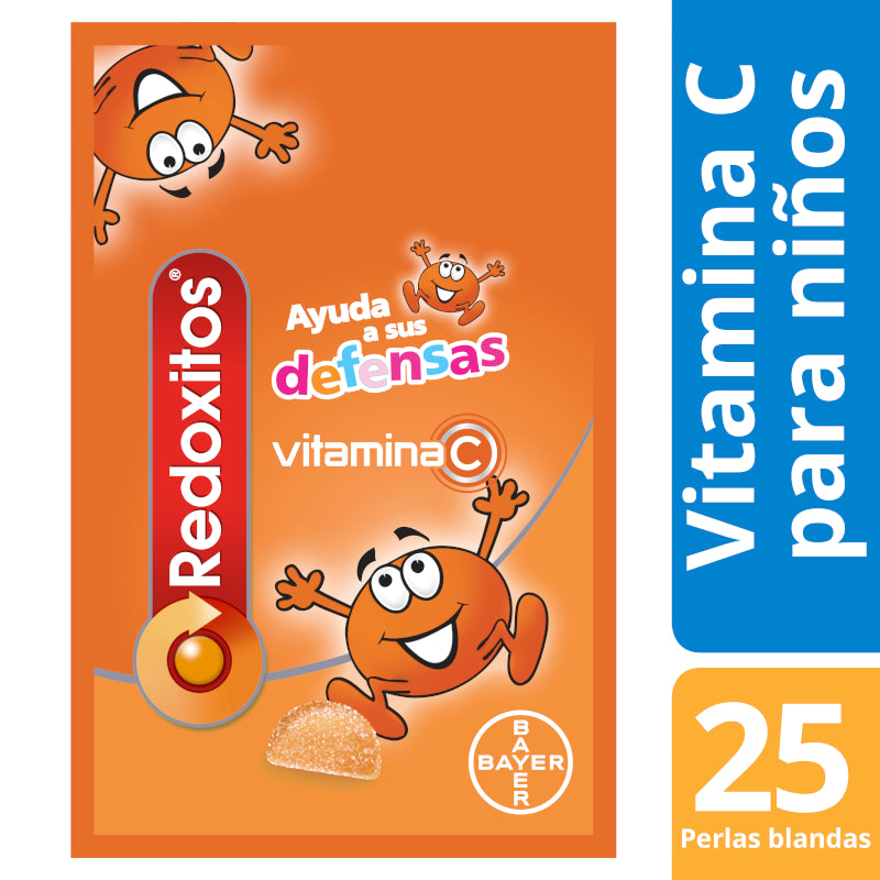 REDOXITOS Vitaminas y Defensas 25 Perlas Blandas sabor Naranja-2