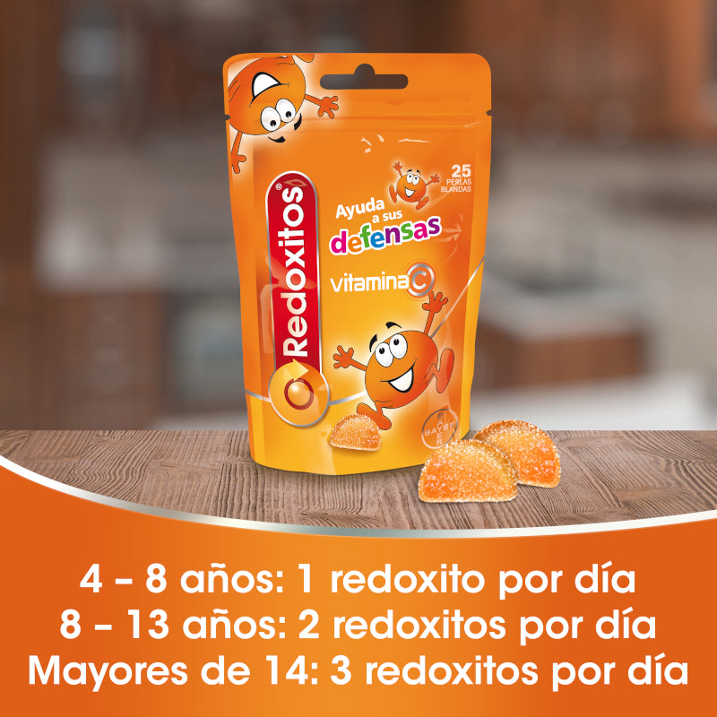 REDOXITOS Vitaminas y Defensas 25 Perlas Blandas sabor Naranja-3