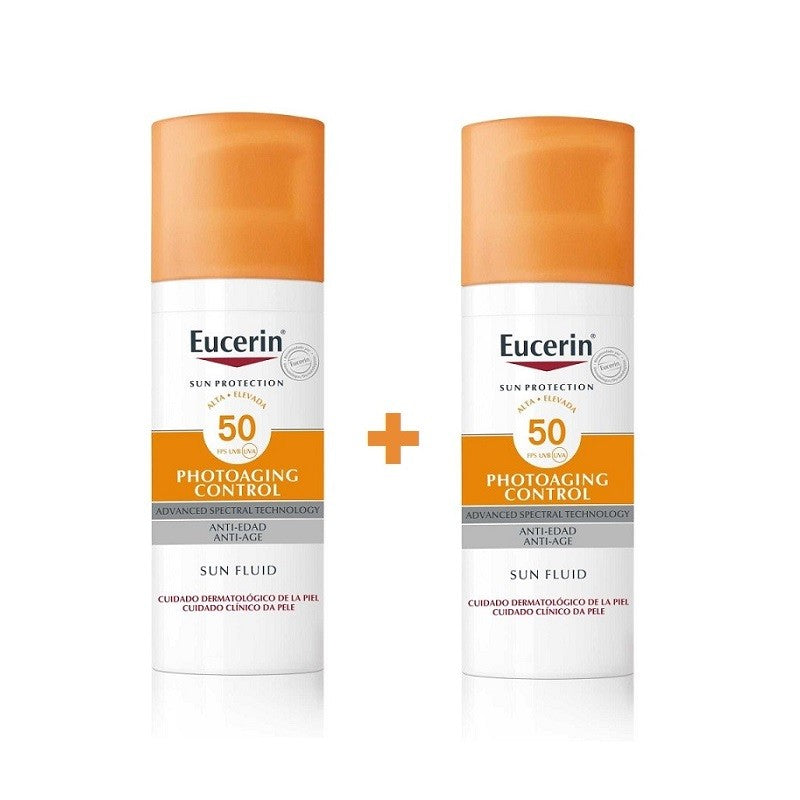 EUCERIN Sun Fluido Anti-Edad Photoaging Control SPF50 DUPLO 2x50ml-1