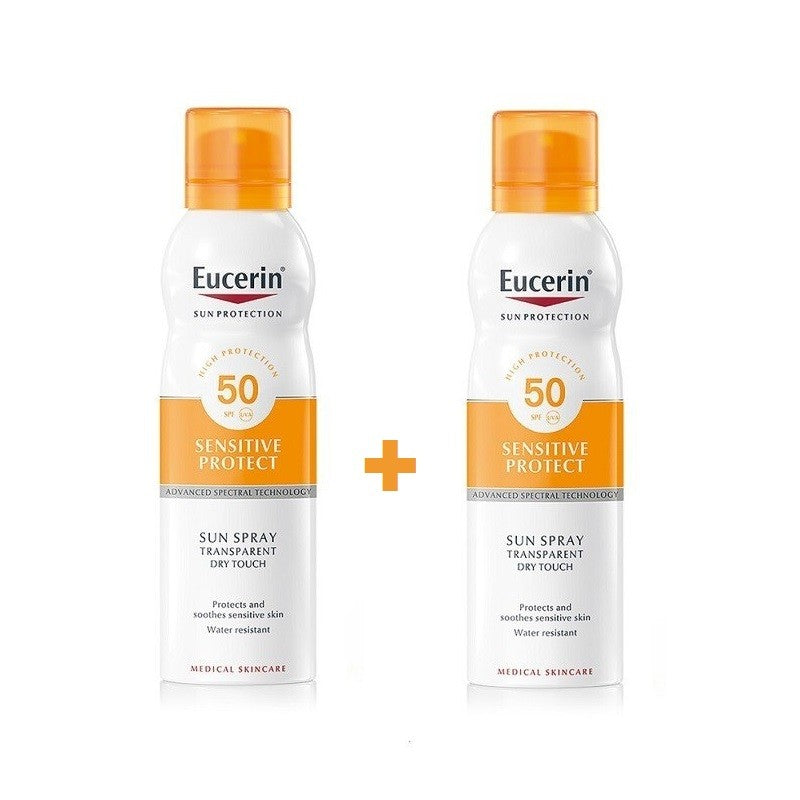 EUCERIN Spray Solar Transparente Toque Seco SPF 50+ DUPLO 2x200ml-1