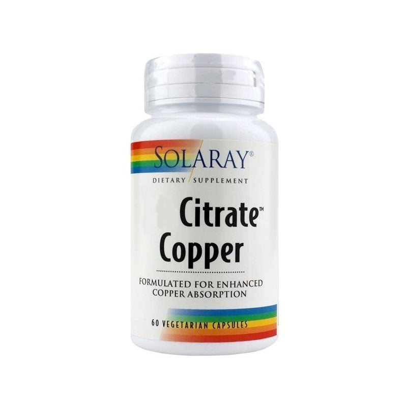 Solaray Cobre Citrato 2 mg 60 Cápsulas-1