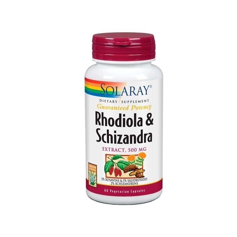 Solaray Schizandra y Rhodiola 500 mg 60 Cápsulas-1