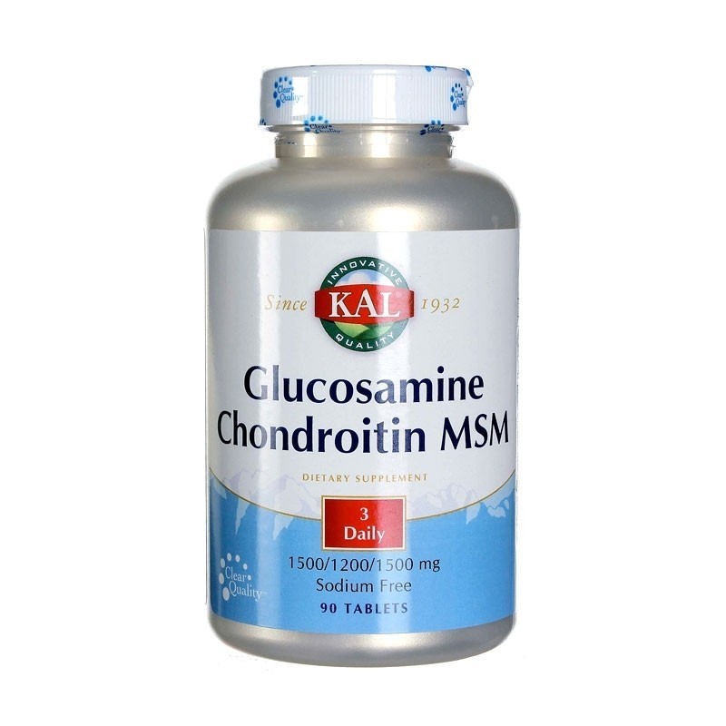 KAL Glucosamina, Condroitina y MSM 90 Cápsulas-1