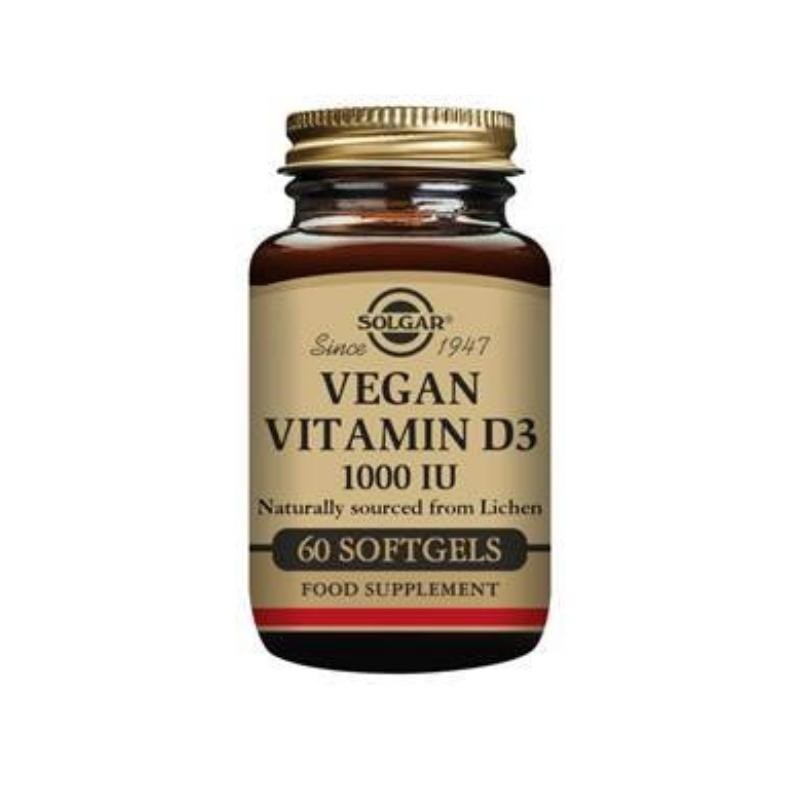 Solgar Vitamina D3 Vegana 1000 UI 60 Cápsulas-1