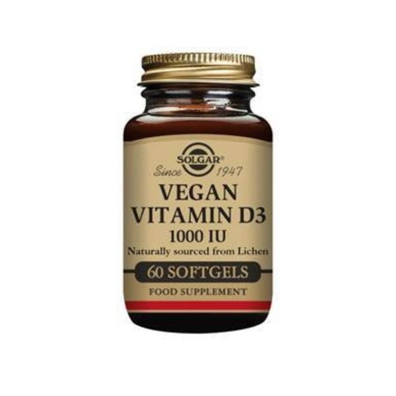 Solgar Vitamina D3 Vegana 1000 UI 60 Cápsulas-1