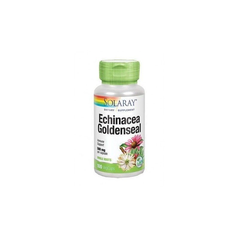 Solaray Echinacea & Goldenseal Raíces 500 mg 100 Cápsulas-1