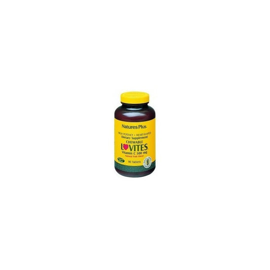 Natures Plus Lovites 500 mg Sabor Cereza 90 Comprimidos Masticables-1