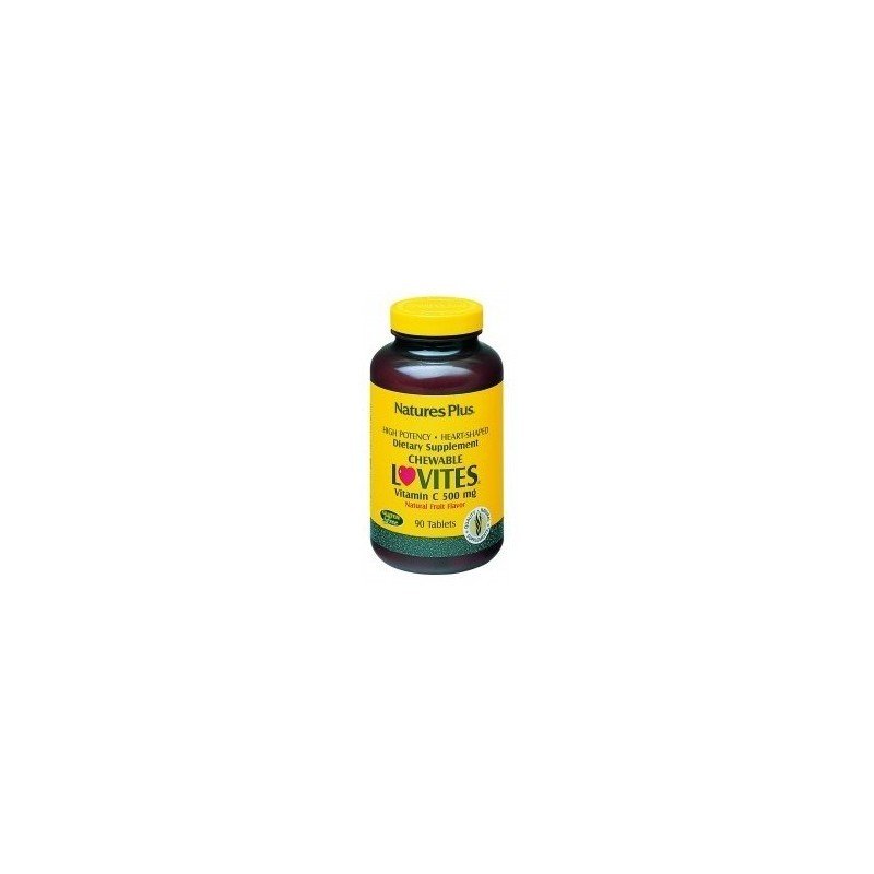 Natures Plus Lovites 500 mg Sabor Cereza 90 Comprimidos Masticables-1