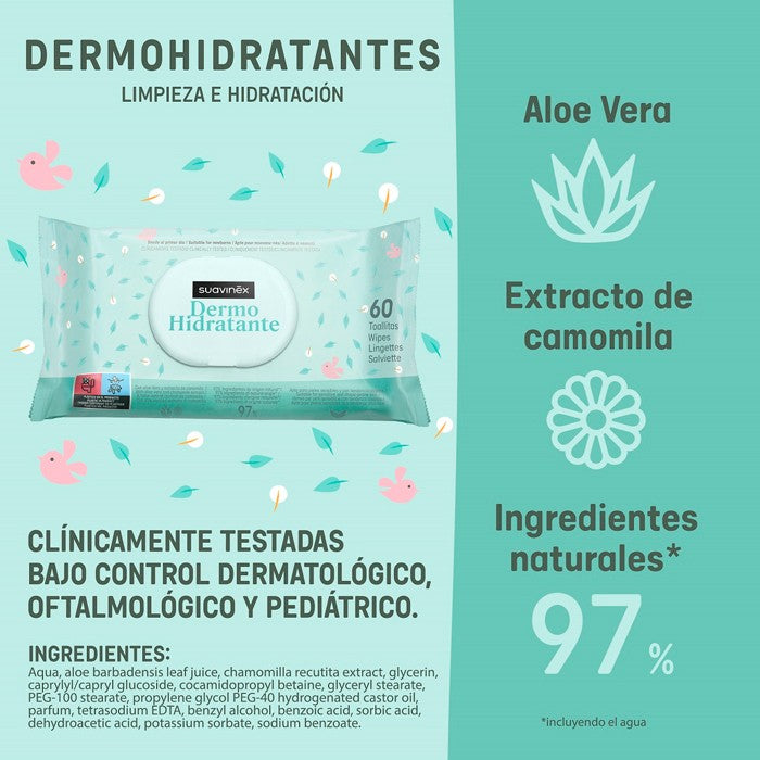SUAVINEX Toallitas Dermo Hidratantes 180 uds【PACK AHORRO】-2