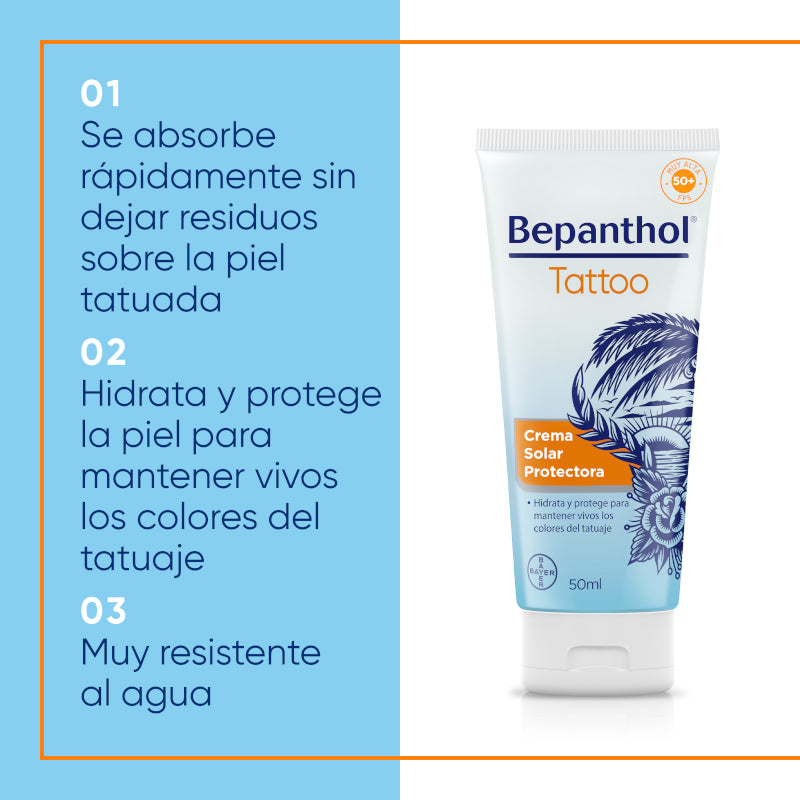 BEPANTHOL Tattoo Crema Solar SPF50+ 50 ml-5