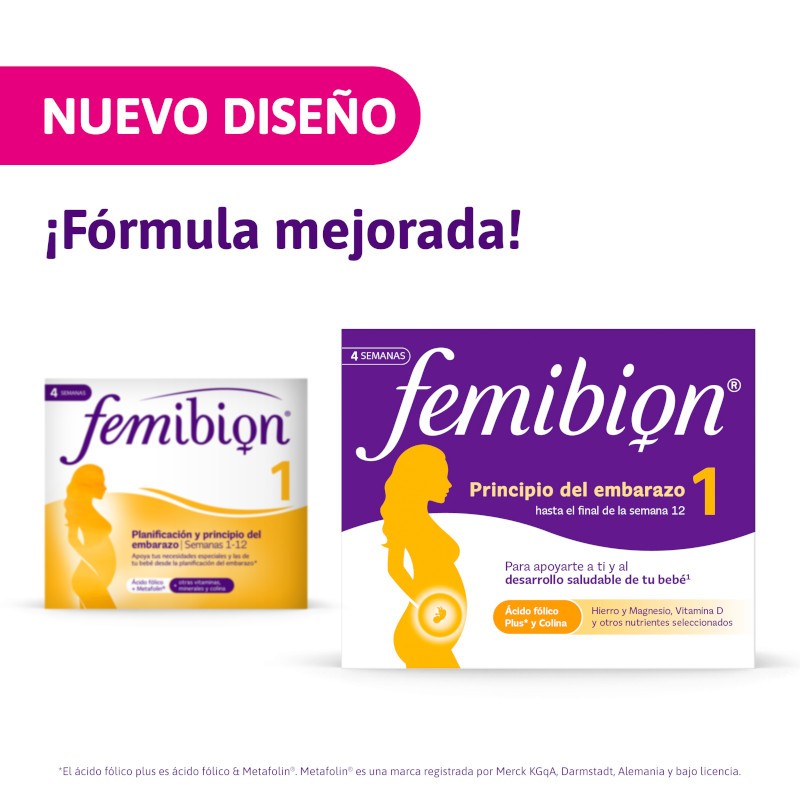 FEMIBION 1 Principio del Embarazo 28 Comprimidos (4 semanas)-3