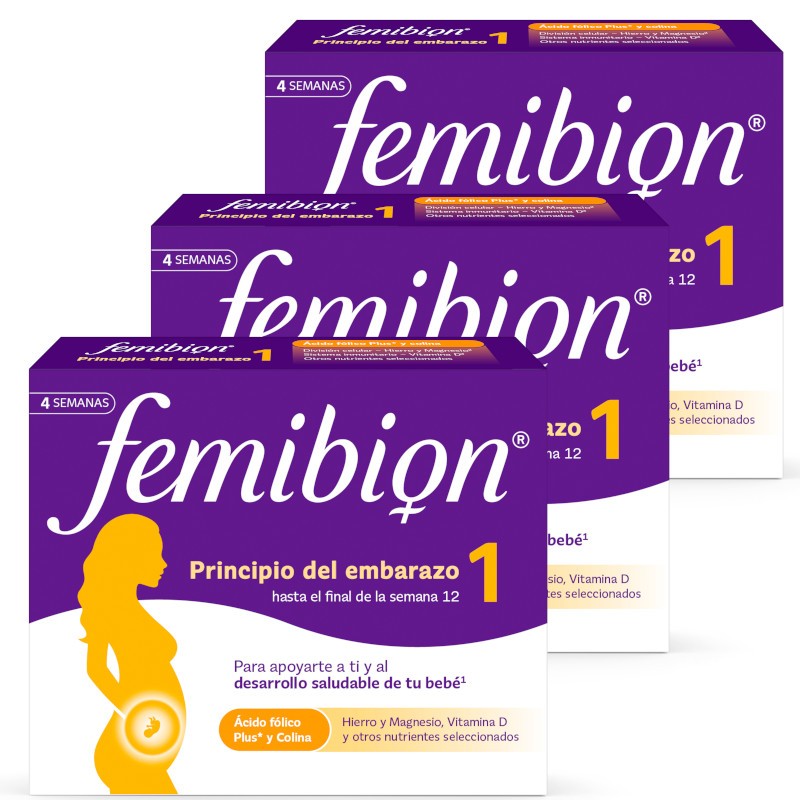 FEMIBION 1 Principio del Embarazo Triplo 3x28 Comprimidos (12 semanas)-1