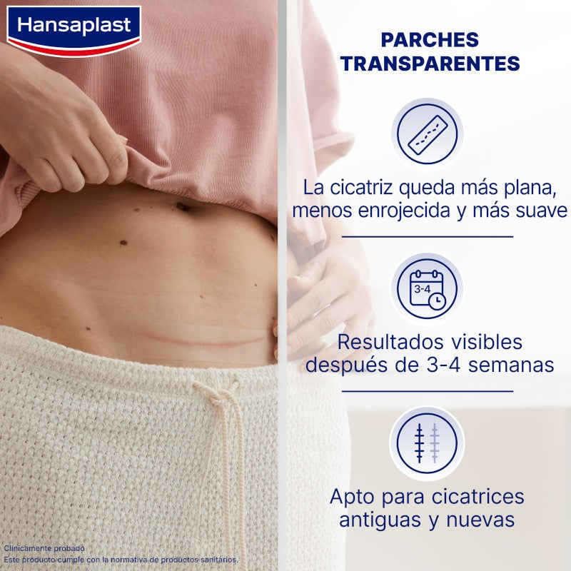 HANSAPLAST Reductor de Cicatrices XL 21 apósitos 146x30mm-2