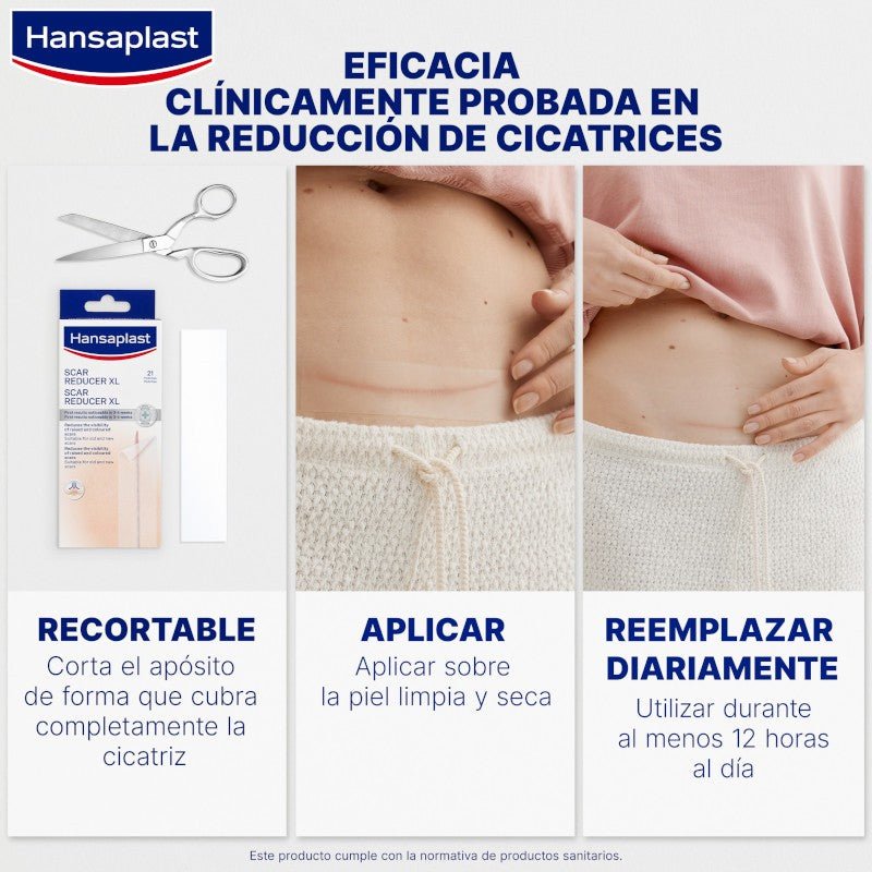 HANSAPLAST Reductor de Cicatrices 21 apósitos 68x38mm-6