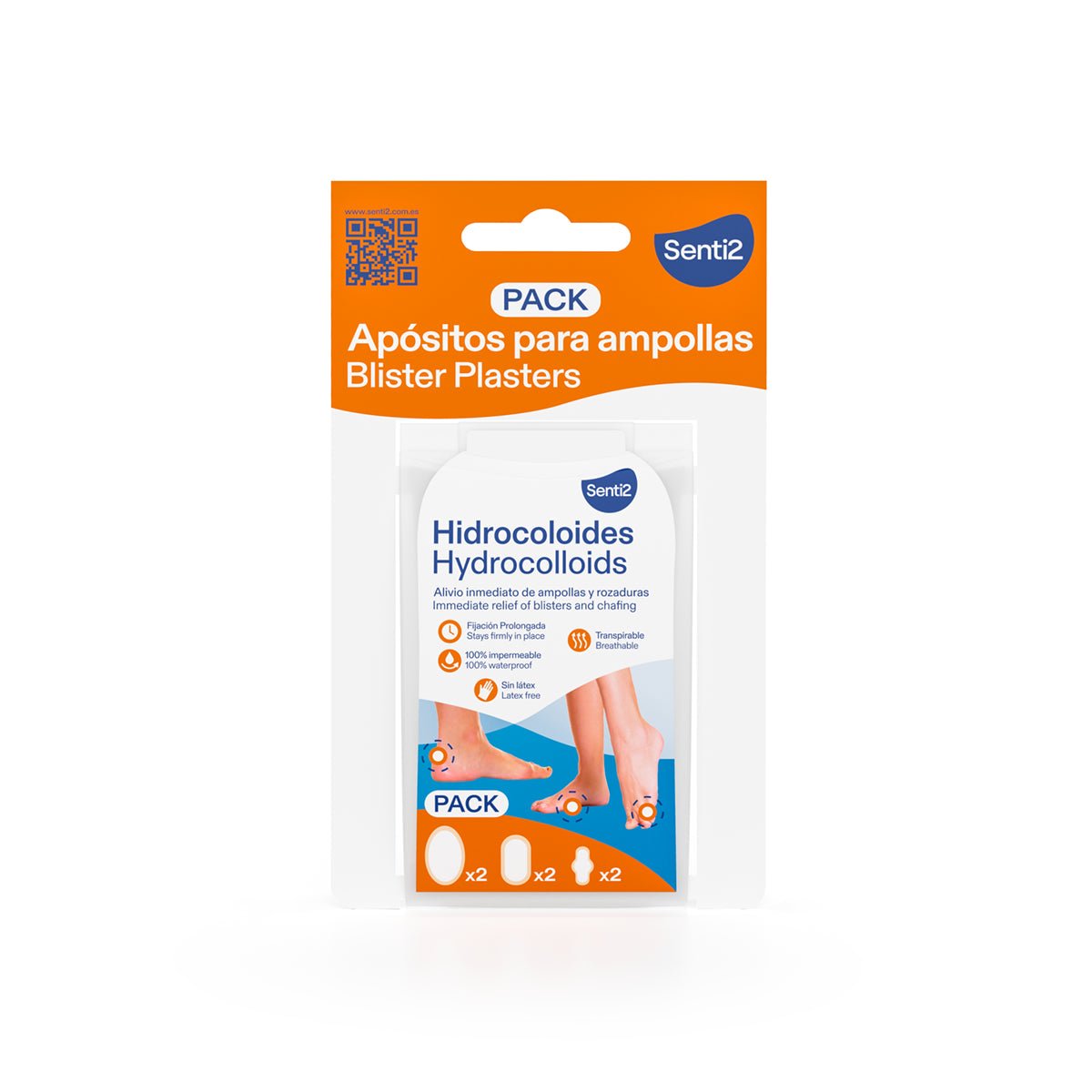 Senti2 Apósitos Hidrocoloides pack mix 6 unidades-1