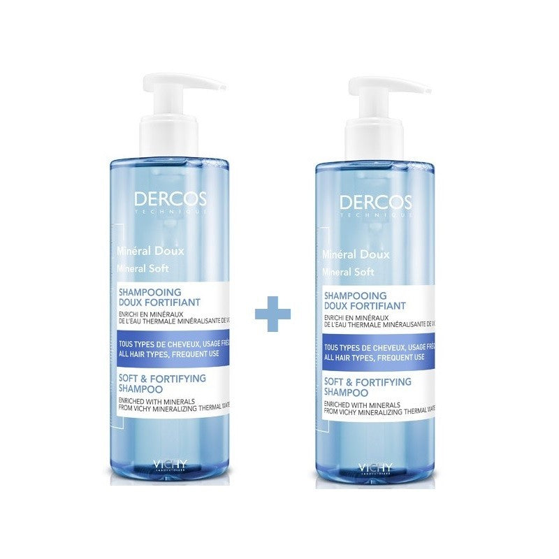 VICHY Dercos Champú Mineral Uso Frecuente DUPLO 2x400ml-1