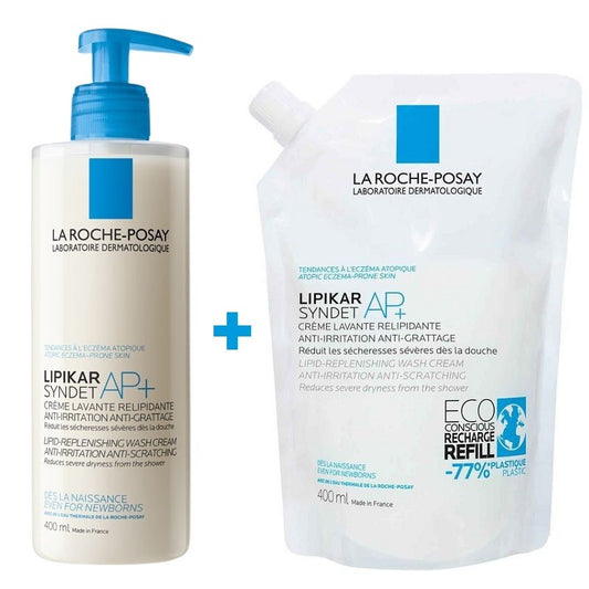 LIPIKAR Syndet AP+ Gel Crema 400ml + Refill AP+ Gel Crema 400ml-1