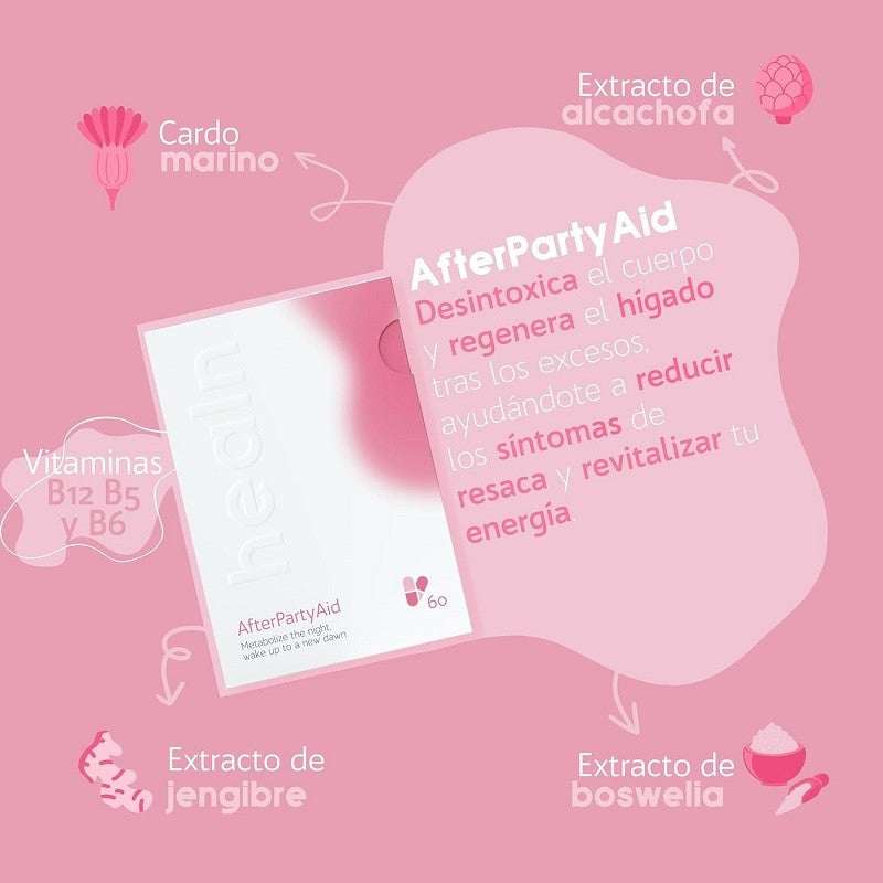 HEALN AfterPartyAid Multivitamínico Anti Resaca 60 Cápsulas-3